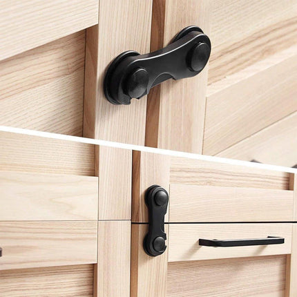 10 Pieces Black - Child Lock - Drawer Child Lock - Refrigerator Lock - Cabinet Child Locks - Cabinet Door Child Safety - Child Security - No Drilling Required - Safety Lock - Door Security - Baby Lock - Child Locks - Drawer Lock - Cabinet & Drawer Securit.