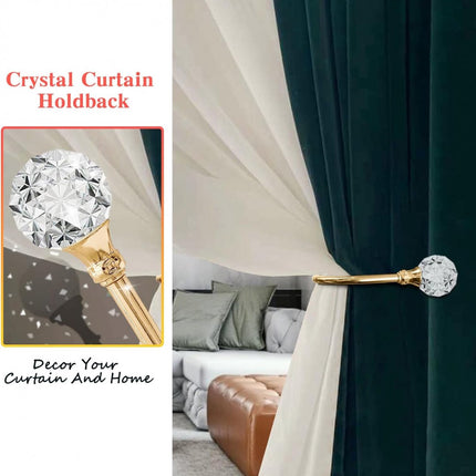 Curtain Tiebacks - 4-Piece Curtain Holders - High Quality - Curtain Tieback Hook - Tiebacks for Curtains - Curtain Bracket - Curtain Tie - For Curtains - Curtain Accessories - Drilling & Installation - Robust and Durable - Gold.