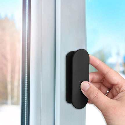 Sliding Door Handle - 4 Pieces - Cabinet Handles - Furniture Handles - Drawer Handles - Door Handles - Cabinet Handles - Furniture Handle - Kitchen Handle - Furniture Hardware - Self-Adhesive - No Drilling Required - Handle for Wardrobe - For Kitchen/Slid.