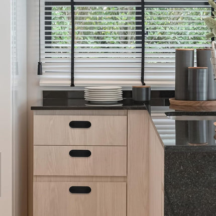 Sliding Door Handle - 4 Pieces - Cabinet Handles - Furniture Handles - Drawer Handles - Door Handles - Cabinet Handles - Furniture Handle - Kitchen Handle - Furniture Hardware - Self-Adhesive - No Drilling Required - Handle for Wardrobe - For Kitchen/Slid.