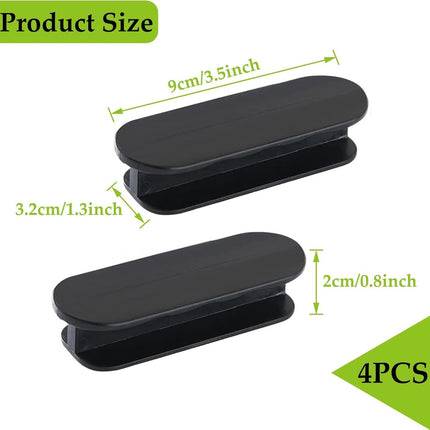 Sliding Door Handle - 4 Pieces - Cabinet Handles - Furniture Handles - Drawer Handles - Door Handles - Cabinet Handles - Furniture Handle - Kitchen Handle - Furniture Hardware - Self-Adhesive - No Drilling Required - Handle for Wardrobe - For Kitchen/Slid.