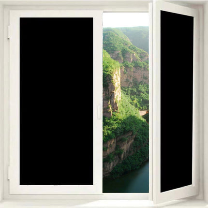 Blackout Window Film - Office/ Home/ Bathroom/ Bedroom/ Kitchen Blackout Window Film - Blackout Window Sticker - Opaque Glass Sticker - Heat Insulation, Sunscreen, Anti-UV, Decorative Window Sticker - 45x100cm - With scraper.