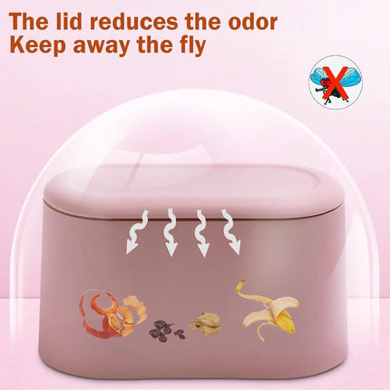 Trash Can - Sensor Trash Can - Sturdy - Countertop Waste Bin - Mini Trash Can - Desktop - Tabletop Waste Bin - Plastic Trash Can - Bathroom Waste Bin - Recycling Waste Bin - Car Trash Can - Pink - Office Trash Cans - Home / Office.