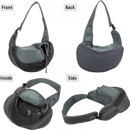 Dog Carrier Bag - Dog Sling - Dog Bag - Dog Carrier Sling - Dog Carrier Bag for Travel - Pet Carrier Bag - Shoulder Dog Bag - Cat Travel Bag - Pet Travel Bag - 33 x 23 Cm - Suitable for Less Than 4 Kg - Black.