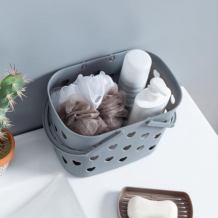Shower Baskets - Bathroom Bottle Holder - Shower Rack - Shower Basket - Shower Rack - Bathroom Organizer - Shampoo Holder - Storage Baskets - Hangable - Plastic - For Shampoo/Shower Gel - Portable - Heart Shape - Gray.
