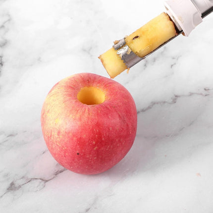 2-In-1 Apple Corer and Peeler - Sturdy Apple Slicer - Apple Corer 22x2 Cm - Stainless Steel Apple Pin - Core Remover - Kitchen Utensils - For Home Restaurants Kitchen Tools - Fruit Kernel Seed Remover Pear Fruit Corer - Green - 1 Piece - Apple Slicer / Co.