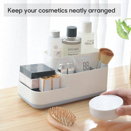 Toothbrush Holder - Toothbrush Organizer - Bathroom Organizer - 7 Sorting Compartments - Removable - With Drip Tray - Cosmetic Holder - Vanity Unit - Toothbrush - Freestanding - Bathroom Accessories - White - Durable.