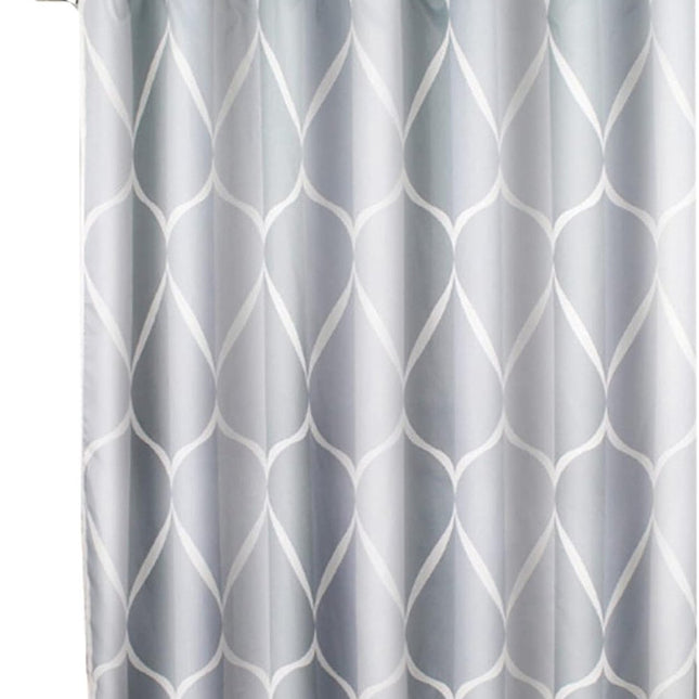 Anti-Mold Shower Curtain - Shower Curtain - Waterproof - 120x180 Cm - Waterproof Washable Anti-Mold Polyester Shower Curtains - Grey - With 8 Shower Curtain Hooks.