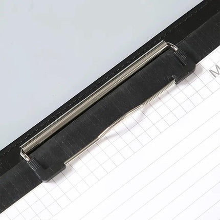 A4 Writing Folder - Conference Folder - Writing Pad - Eco Leather - Documentation Folder - Work Folder - Leather Conference Folder - Business Travel Portfolio Folder - With Ring Binder and Pen Holder - Sustainable - Black.
