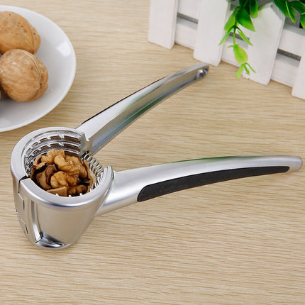 Nutcracker - Walnut Cracker - Multifunctional Nutcracker - Conical Nutcracker - Nutcracker Tongs - Non-slip Handle - For All Types of Nuts - Silver.