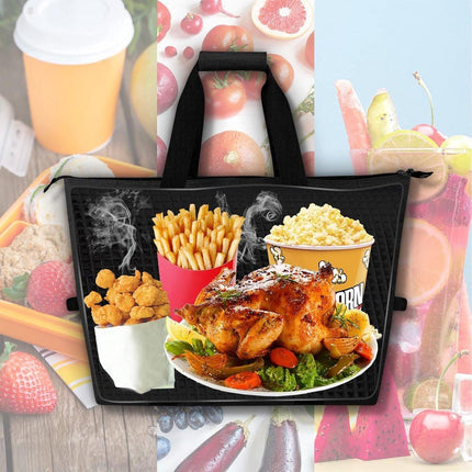 Cooler Bags - Lunch Bag - Foldable Cooler Bag - 20 L - 30x27x19 Cm - Insulation - 300D Oxford Cloth - Handle Strap - Cooler Bag - Lunch Bag - Insulated Cooler Bag - Picnic Bag - Cooler Lunch Bag - Handbag - Shopping Bag - Black - Sustainable.