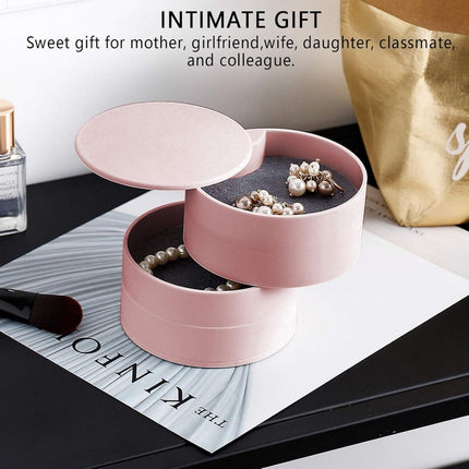 Jewelry Box - Jewel Case - 4 Tiers - Small Jewelry Box - Jewelry Pouch - Jewelry Storage Box - Jewelry Box - Jewelry Organizer - Watch Box - Bijouterie Box - Small Jewel Chest - Jewelry Holder - Suitable For Watches And Jewelry - Pink.