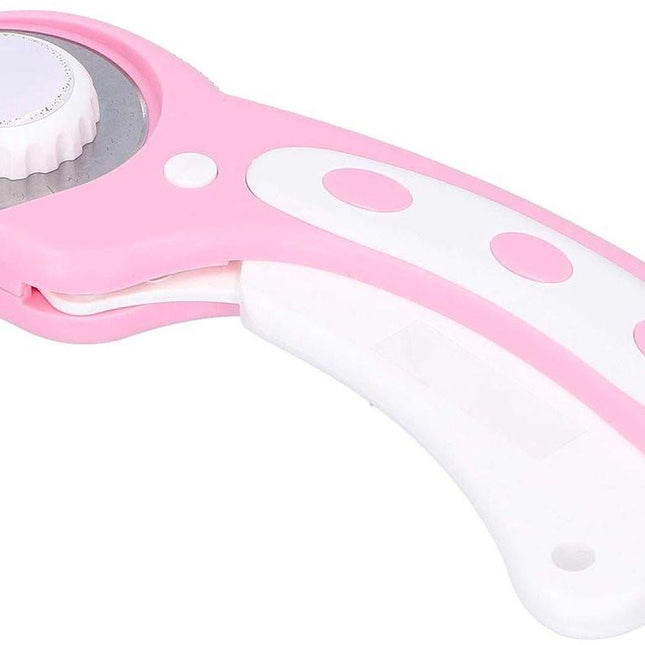 Professional Rotary Cutter - Luxury High Quality Tailor's Scissors - Fabric Scissors - Leather Cutter - Cutter - Fabric Cutter - Rotary Blade - for cutting fabric / leather / plastic / paper - fabric pink.
