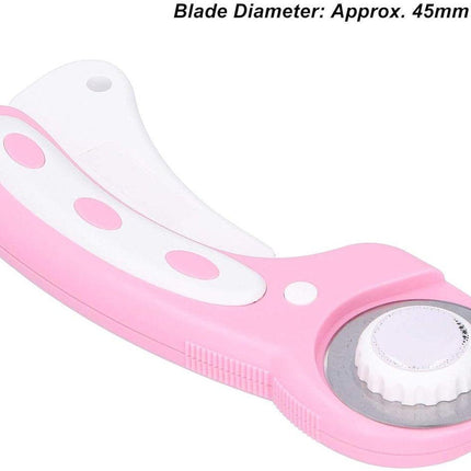 Professional Rotary Cutter - Luxury High Quality Tailor's Scissors - Fabric Scissors - Leather Cutter - Cutter - Fabric Cutter - Rotary Blade - for cutting fabric / leather / plastic / paper - fabric pink.