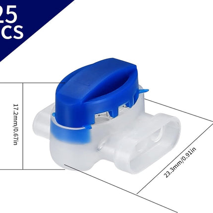 Gel Connector - 25 Pieces - Cable Connector - Model 314 - Boundary Wire - Perimeter Wire Connectors - Robotic Mower Wire Connector - Waterproof Cable Clamp - for Robotic Mowers / Garden / Outdoor / Car - Gel-Filled Splice Connector.