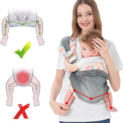 Baby Carrier - Ergonomic Baby Carrier - Front Carrier - Baby From Birth To 3 Years - Hip Carrier - Baby Carrier - Baby Carrier - Baby and Toddler Hip Seat - Comfortable & Fast - Breathable - Adjustable - For Front, Hip and Back - Colorful.