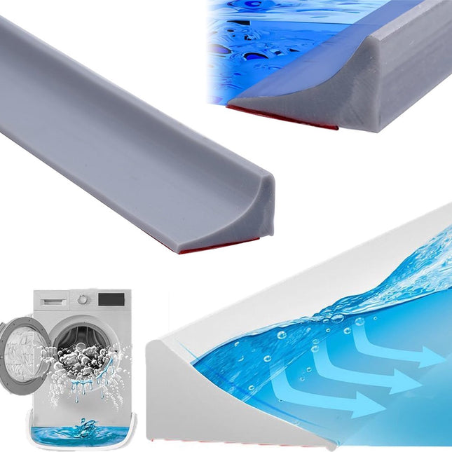 Water Threshold 200cm Grey - Shower Thresholds - Self-Adhesive Shower Water Barrier - Compact - Sanitary Water Stopper - Shower Threshold - Water Stopper - Shower - Bath - Leakage - Water Barrier - Mold - Sanitary - Anti-Water Strip - Foldable Shower Wate.