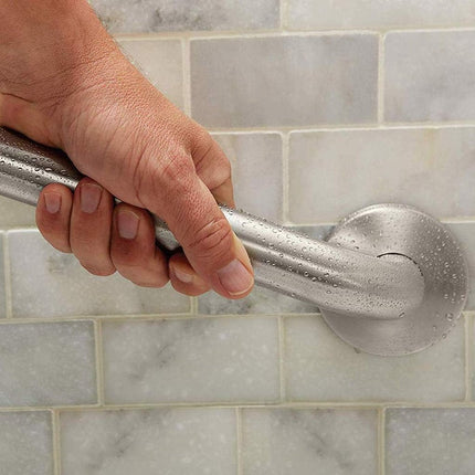 Wall Grab Bar - Extra Grip - 30cm - Handle / Wall Grip for Bathroom / Shower / Toilet - Toilet Grab Bar - Bath Grab Bar - Shower Grab Bar - Non-Slip Grab Bar - Kitchen - Stairs - Kitchen Cabinet Handle - Safety Grip - Screws Included.
