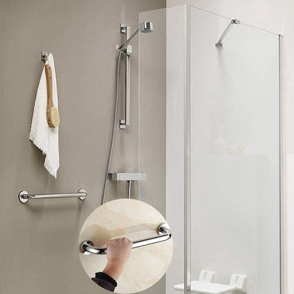 Wall Grab Bar - Extra Grip - 30cm - Handle / Wall Grip for Bathroom / Shower / Toilet - Toilet Grab Bar - Bath Grab Bar - Shower Grab Bar - Non-Slip Grab Bar - Kitchen - Stairs - Kitchen Cabinet Handle - Safety Grip - Screws Included.