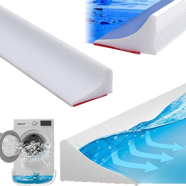 Water Threshold 200cm White - Shower Thresholds - Self-Adhesive Shower Water Barrier - Compact - Sanitary Water Stopper - Shower Threshold - Water Stopper - Shower - Bath - Leakage - Water Barrier - Mold - Sanitary - Anti-Water Strip - Foldable Shower Wat.