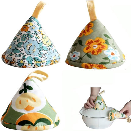 Heat-Resistant Pot Holder - 3 Pieces - Oven Mitt Glove - Anti-Hot Gloves - Microwave Glove - Pot Clips - Kitchen Cooking Gadget - Thicker - Triangle - Kitchen - Kitchen Stuff - For BBQ / Cooking / Baking / Microwave / Grilling.