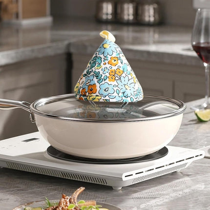 Heat-Resistant Pot Holder - 3 Pieces - Oven Mitt Glove - Anti-Hot Gloves - Microwave Glove - Pot Clips - Kitchen Cooking Gadget - Thicker - Triangle - Kitchen - Kitchen Stuff - For BBQ / Cooking / Baking / Microwave / Grilling.