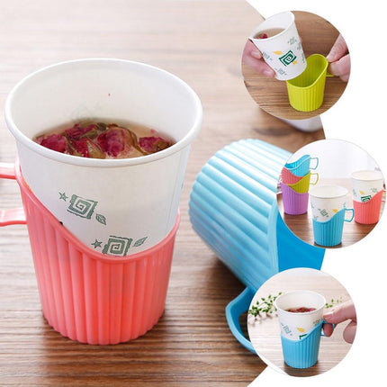 Cup Holders - 20 Pieces - Cup Holder - Burn Resistant - Heat Resistant Cup Cover Holder - Plastic - Stackable - Festival - Camping - Suitable for Disposable Cups - Multifunctional - Plastic - For Office/Home/Gym/Bathroom Use.