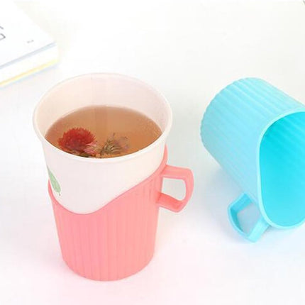 Cup Holders - 20 Pieces - Cup Holder - Burn Resistant - Heat Resistant Cup Cover Holder - Plastic - Stackable - Festival - Camping - Suitable for Disposable Cups - Multifunctional - Plastic - For Office/Home/Gym/Bathroom Use.