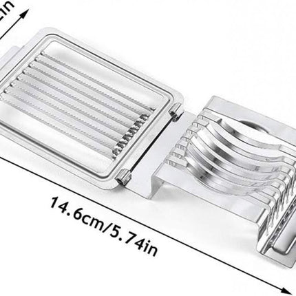 Egg Slicer - Multifunctional Egg Slicer - Stainless Steel - Mushroom Slicer - Dishwasher Safe - Slicer - Dicer - Kitchen Cutter - Hanging Holes - Anti-Slip - Gift Idea.