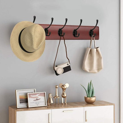 Hooks - Hanging Hooks - Set of 10 - Double Hook Design - Hanging Hooks - Wall Hooks - Coat Hook - Coat Rack Hooks - Key Hook - Wall Hooks - Towel Hook - Towel Hooks - Tea Towel Hanger - Incl. Screws - Bathroom - Black.