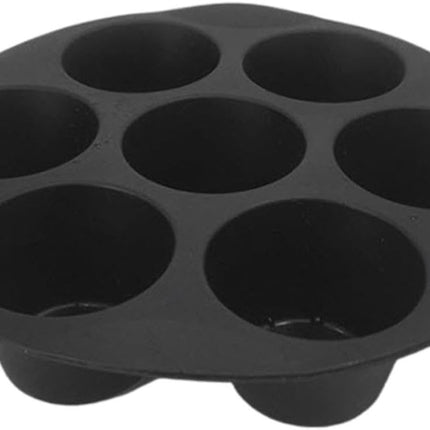 Muffin Pans - Professional High Quality Airfryer Baking Tray - Non-Stick Coating - Cupcake Tray - Muffin Baking Pans - Silicone Baking Mold - Silicone Cupcake Baking Pan - For Muffins, Cupcakes, Mini Quiches - 17.5cm - Black.