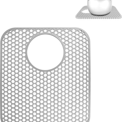 Sink Mat - Grey - 30 X 35 Cm - Kitchen Accessories - Sink Protector - Sink Mat - Washbasin Mat - Draining Mat - Countertop Mat - Silicone Coasters - Silicone - Anti-Scratch - Sink Accessories - For Sink, Cutlery And Glassware.