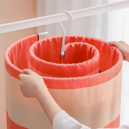 Spiral Hanger - Diameter 45cm - Drying Function - Duvet Cover Hanger - Multifunctional Storage - Spiral Quilt Drying Rack - Space-Saving Hangers for Sheets Bedspreads Coverlets Mattresses Tablecloths Sofa Covers Blankets Scarves Capes - White - 1 Piece.