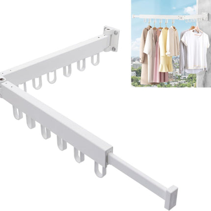 Foldable Wall Drying Rack - Foldable Wall Clothes Rack - Foldable Wall Clothes Rod - 2-Way Drying Rack - Space-Saving - Foldable - For Laundry, Balcony, Bathroom, Terrace, Dormitory, Apartment - White - 1 piece.