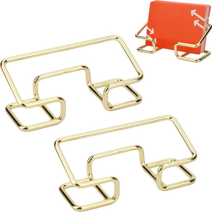 Business Card Holder - 2 Pieces - Business Card Tray - Business Card Holder - Business Card Holder - Business Card Holder - Card Holder - Holder for Business Cards - Luxury Holder - Business Cards - Holder - Office Supplies - For the Desk - Gold.