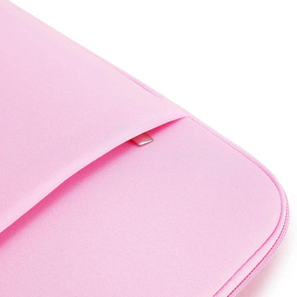 Laptop Case / Sleeve - 15.6 Inch - 2-Piece Extra Compartment - Laptop Sleeve with Pouch - Women's / Men's Laptop Bag - Macbook Case with Zipper - Laptop Sleeve - Laptop Case - Laptop Cover - Pink - Shockproof - Scratchproof - Durable.