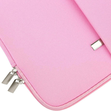 Laptop Case / Sleeve - 15.6 Inch - 2-Piece Extra Compartment - Laptop Sleeve with Pouch - Women's / Men's Laptop Bag - Macbook Case with Zipper - Laptop Sleeve - Laptop Case - Laptop Cover - Pink - Shockproof - Scratchproof - Durable.