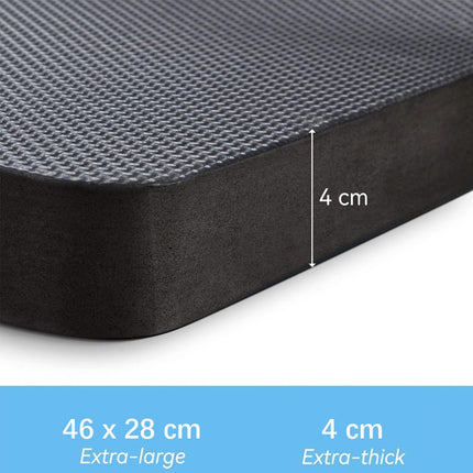 Garden Knee Pad - Extra Thick - Kneeling Mat - Knee Protector - Knee Cushion - Work Cushion - Knee Protection - Construction Protection - Garden Protection - Garden Aid - Garage - Yoga - 46x28x3.8 Cm - Black.