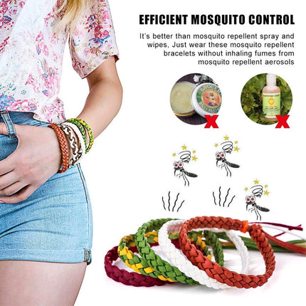 Anti-Mosquito Bracelet - 12 Pieces - Anti-Mosquito Bracelet - Insect-Repellent Wristband - Anti-Mosquito Stickers - Anti-Mosquito - Mosquito Protection - Anti-Mosquito - Mosquito Repellent - Suitable For Children Adults Camping Fishing Trip.
