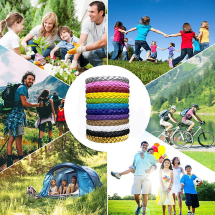 Anti-Mosquito Bracelet - 12 Pieces - Anti-Mosquito Bracelet - Insect-Repellent Wristband - Anti-Mosquito Stickers - Anti-Mosquito - Mosquito Protection - Anti-Mosquito - Mosquito Repellent - Suitable For Children Adults Camping Fishing Trip.