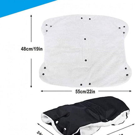 Stroller Glove Hand Warmer - Gloves for Strollers - Buggy Hand Warmer - Lined Gloves - Universal - Waterproof and Windproof - Warm Hands - Removable - Stroller - Children - Buggy Accessories - Black.