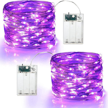 Christmas tree lights - 2-piece - Christmas - Christmas - Halloween - 5m, 50 light beads - Christmas light - Christmas lighting - Christmas lights - light chain - Lights - Lamps - waterproof - Battery operated - for Party / Holiday / Halloween / Christmas.
