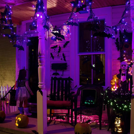 Christmas tree lights - 2-piece - Christmas - Christmas - Halloween - 5m, 50 light beads - Christmas light - Christmas lighting - Christmas lights - light chain - Lights - Lamps - waterproof - Battery operated - for Party / Holiday / Halloween / Christmas.