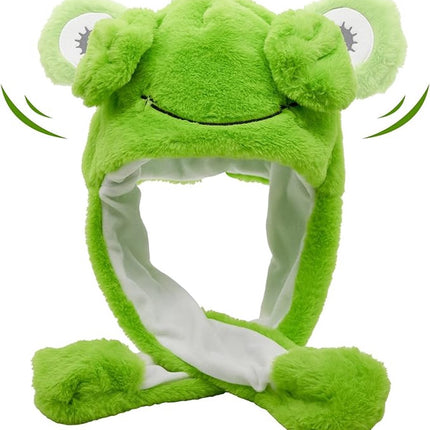 Frog Hat - Creative Stylish Caps - cute plush animal hat - frog hat with big eyes - party role-playing hat - Accessories - Headwear - Ergonomic - Very comfortable - Warm - Halloween - Christmas - Gifts - unisex.