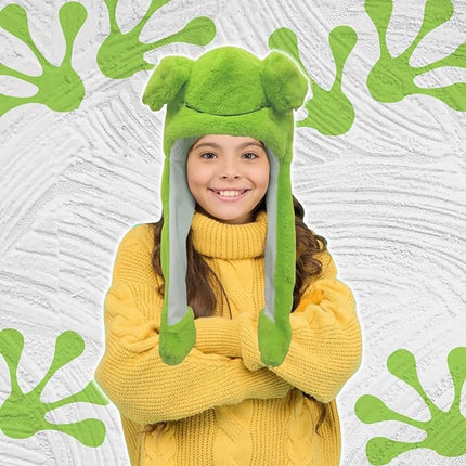 Frog Hat - Creative Stylish Caps - cute plush animal hat - frog hat with big eyes - party role-playing hat - Accessories - Headwear - Ergonomic - Very comfortable - Warm - Halloween - Christmas - Gifts - unisex.