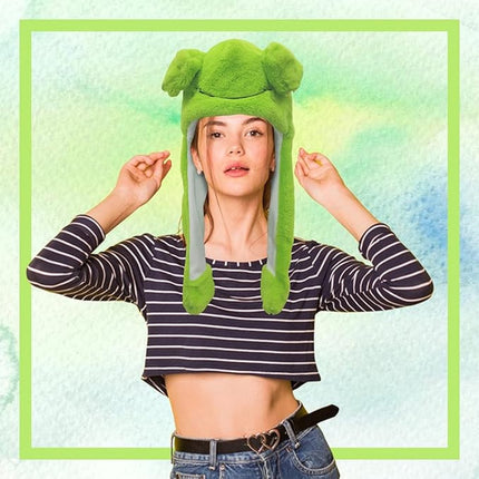 Frog Hat - Creative Stylish Caps - cute plush animal hat - frog hat with big eyes - party role-playing hat - Accessories - Headwear - Ergonomic - Very comfortable - Warm - Halloween - Christmas - Gifts - unisex.