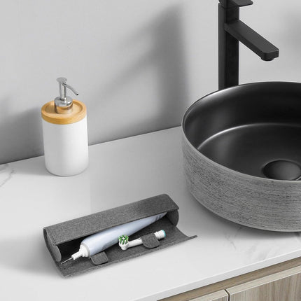 Electric Toothbrush Travel Case - With Magnetic Closure - Toothbrush Holder - Hard Shell Electronic Toothbrush Carrying Case - Universal - Protective Storage Box - 20x6x4 Cm - Grey - 1 Piece.