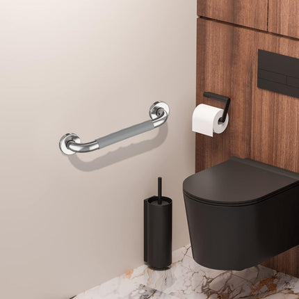 Wall Grab Bar - Extra Grip - Handle/Wall Grab Bar for Bathroom/Shower/Toilet - 30CM - Toilet Grab Bar - Bath Grab Bar - Shower Grab Bar - Non-Slip Grab Bar - Bathroom - Kitchen - Stairs - Kitchen Cabinet Handle - Furniture Hardware - Mounting Material Inc.