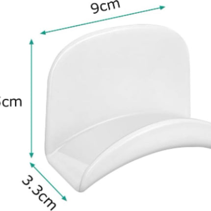 Headset Holder - 2-Piece Headphone Hook - Headset Stand - Universal Headphone Hook - Gaming Headset Stand - Headphone Hook Wall Mount - For Most Gaming Headphone Controllers - White+Black.