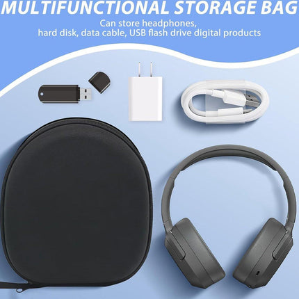 Headphone Case - Hard Protective Case - Headphone Case - Headphone Case - Headphone Cover - Protective Case - Carrying Case - On-Ear/Over-Ear - Waterproof - Shockproof - For Most Brands/Bluetooth/HiFi/Wired Headphones/Gaming Headset - Black.